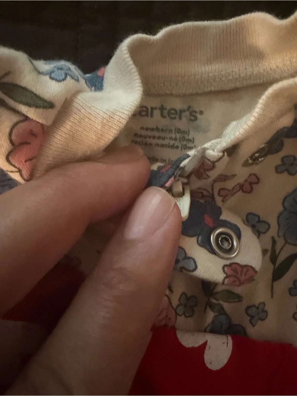 Carter's Floral & Animal Print Baby Footed One-Pieces in Pink, Blue, White